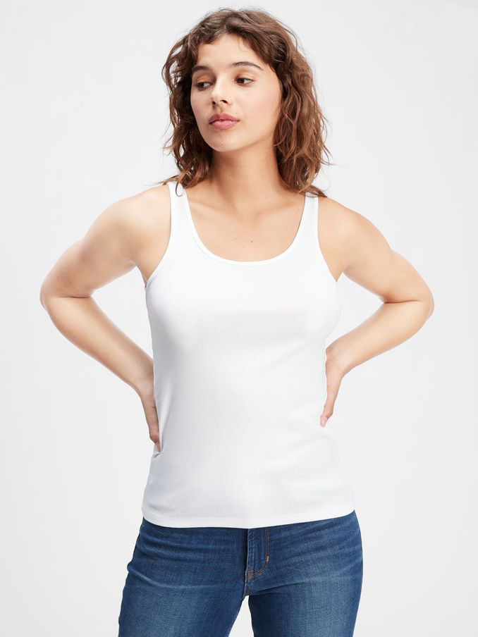 White Favourite Scoop Neck Vest (340130) | £10