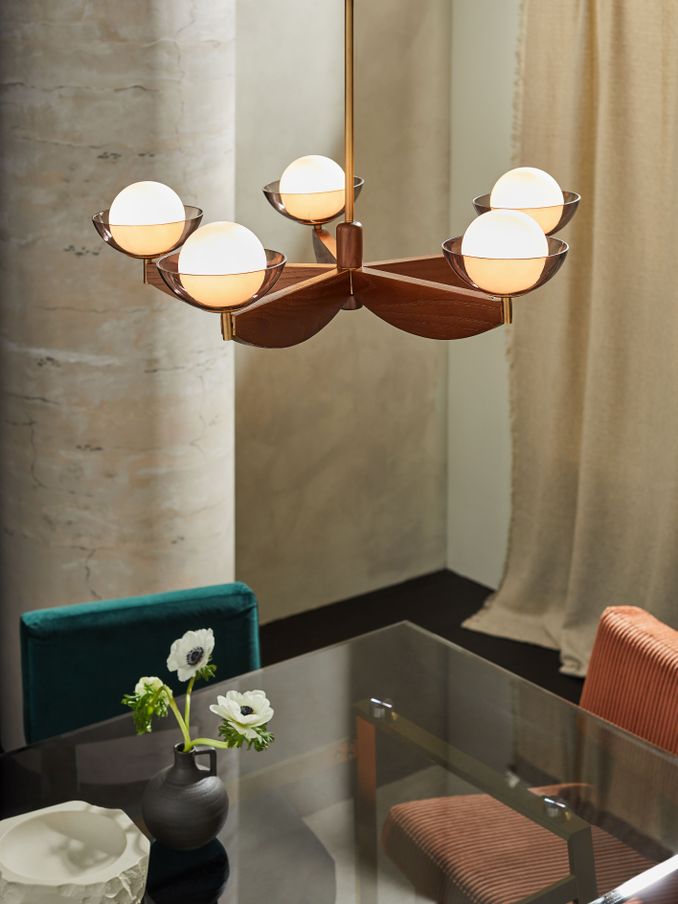 Large Layla Ceiling Light in Wood (340515) | £329