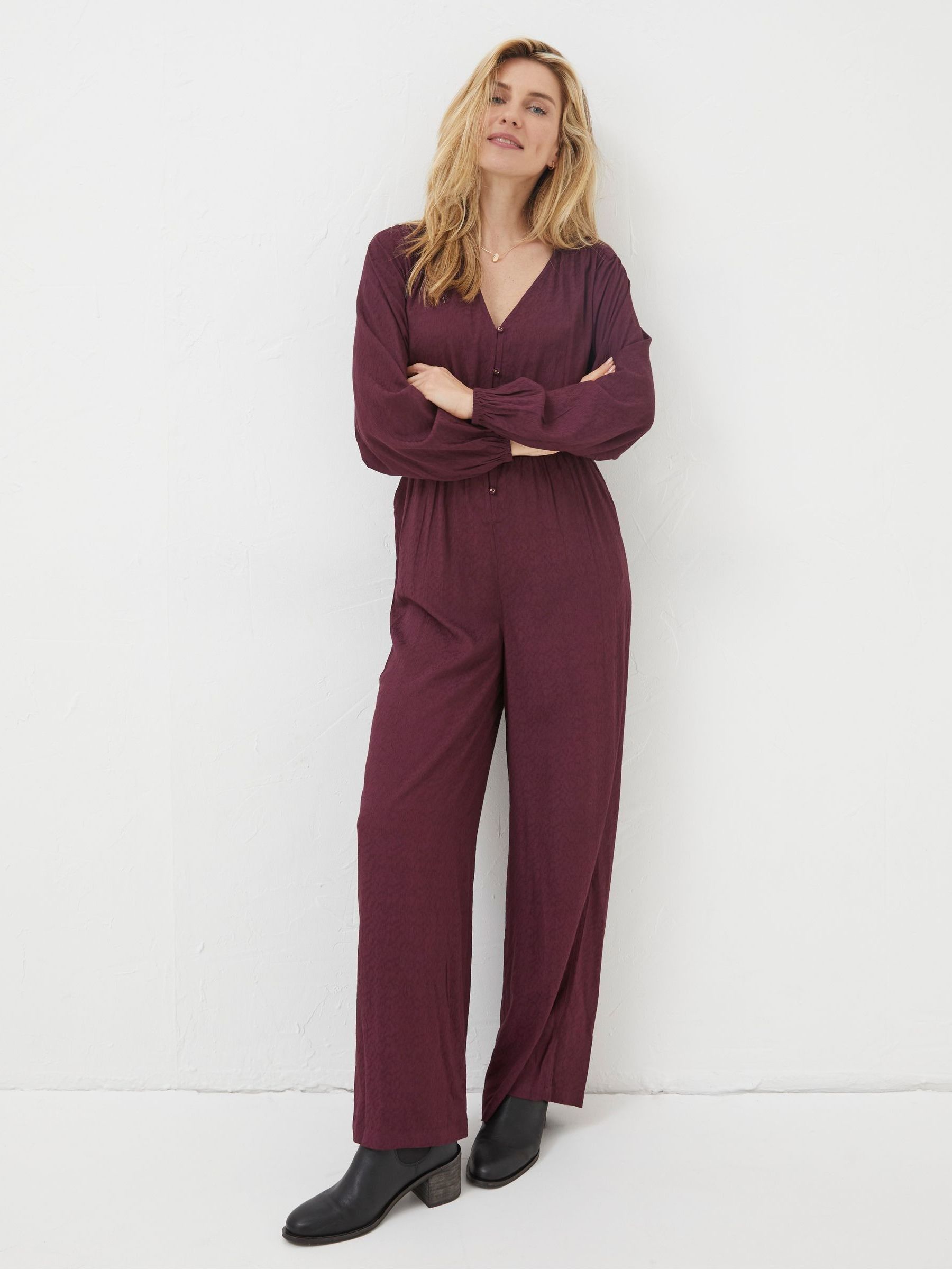 Purple Avery Wide Leg Jumpsuit (342804) | £30