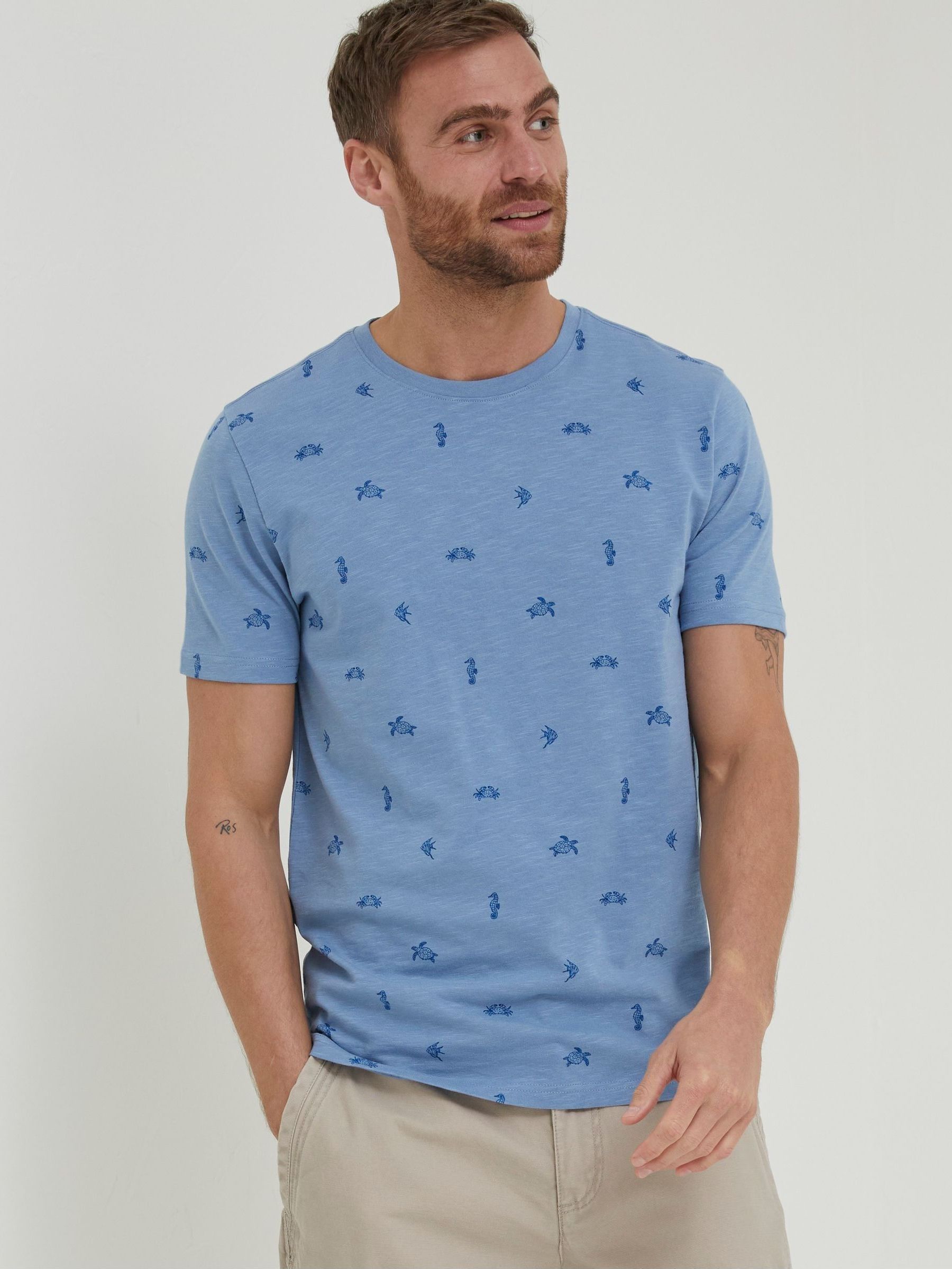 Blue Sealife Print T-Shirt (354158) | £18