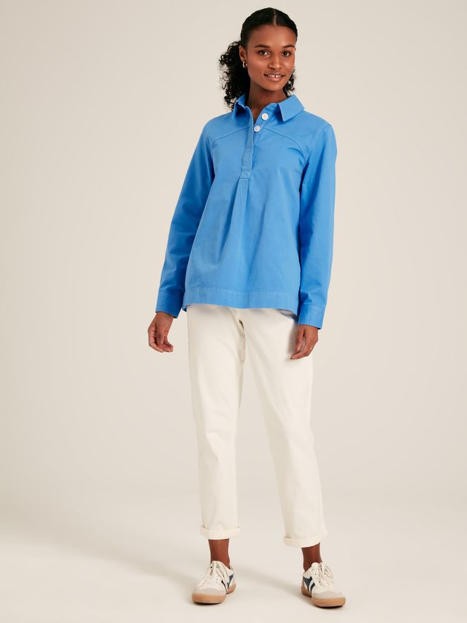 Brinley Blue Cotton Deck Shirt (359891) | £43