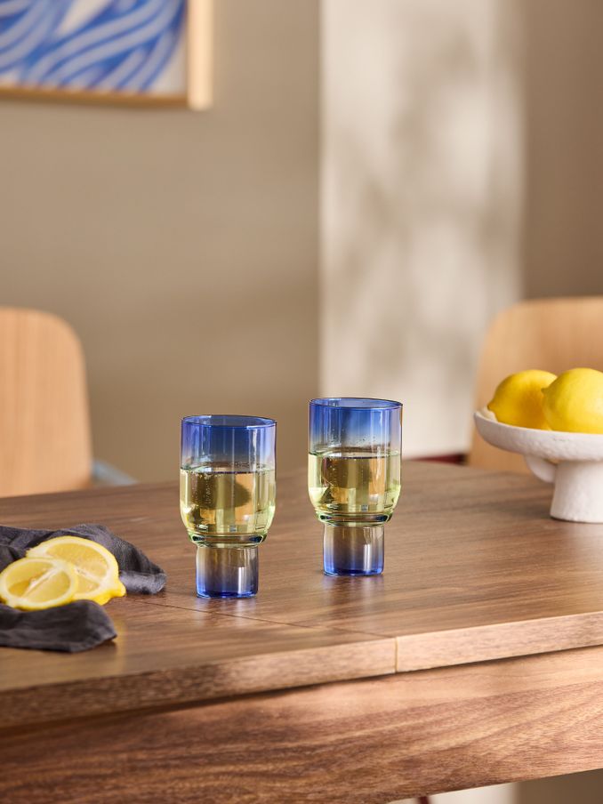 Juno Wine Glasses in Blue & Green (360460) | £24