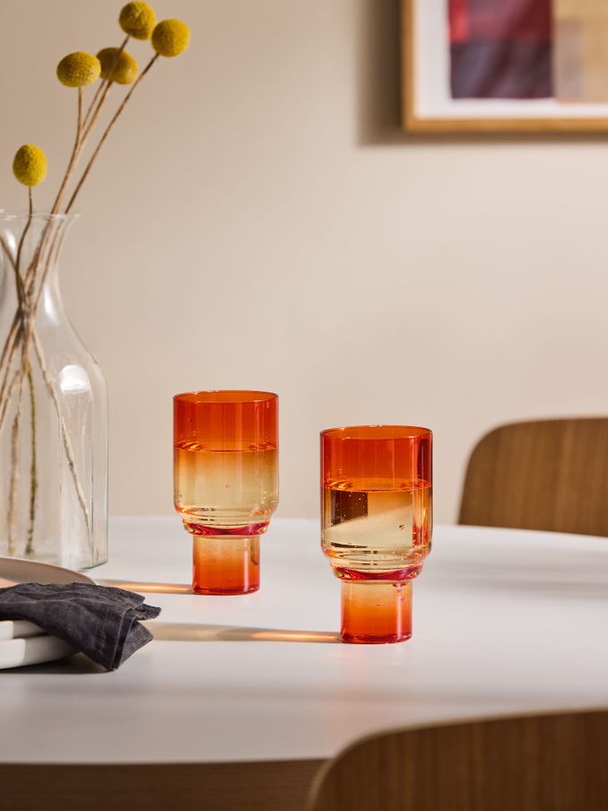 Juno Wine Glasses in Orange & Yellow (360830) | £24