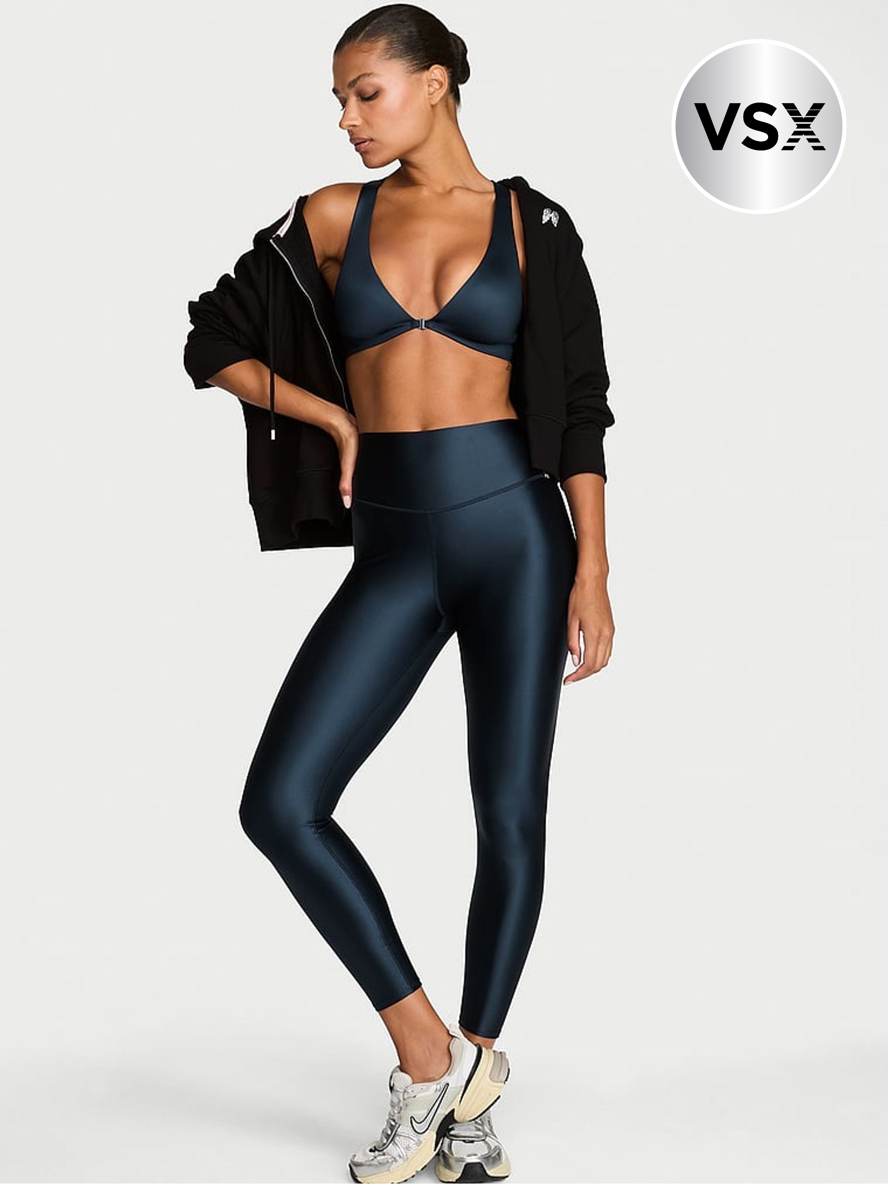 Blue - Glossytech™ High Rise Leggings