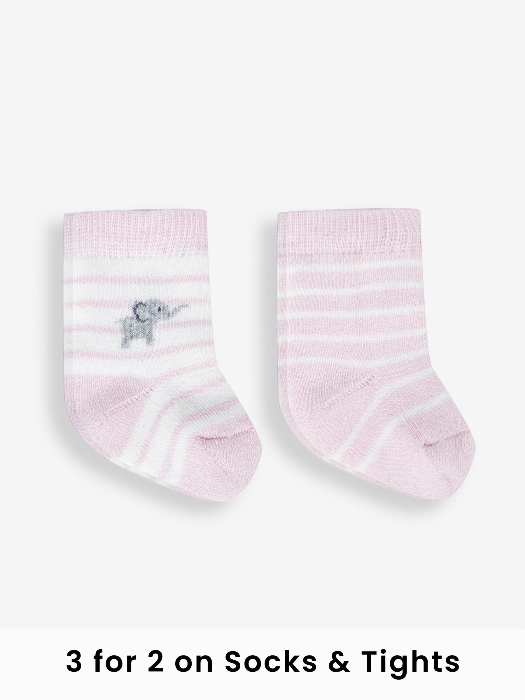 Pink Elephant 2-Pack Baby Socks (364217) | £7.50