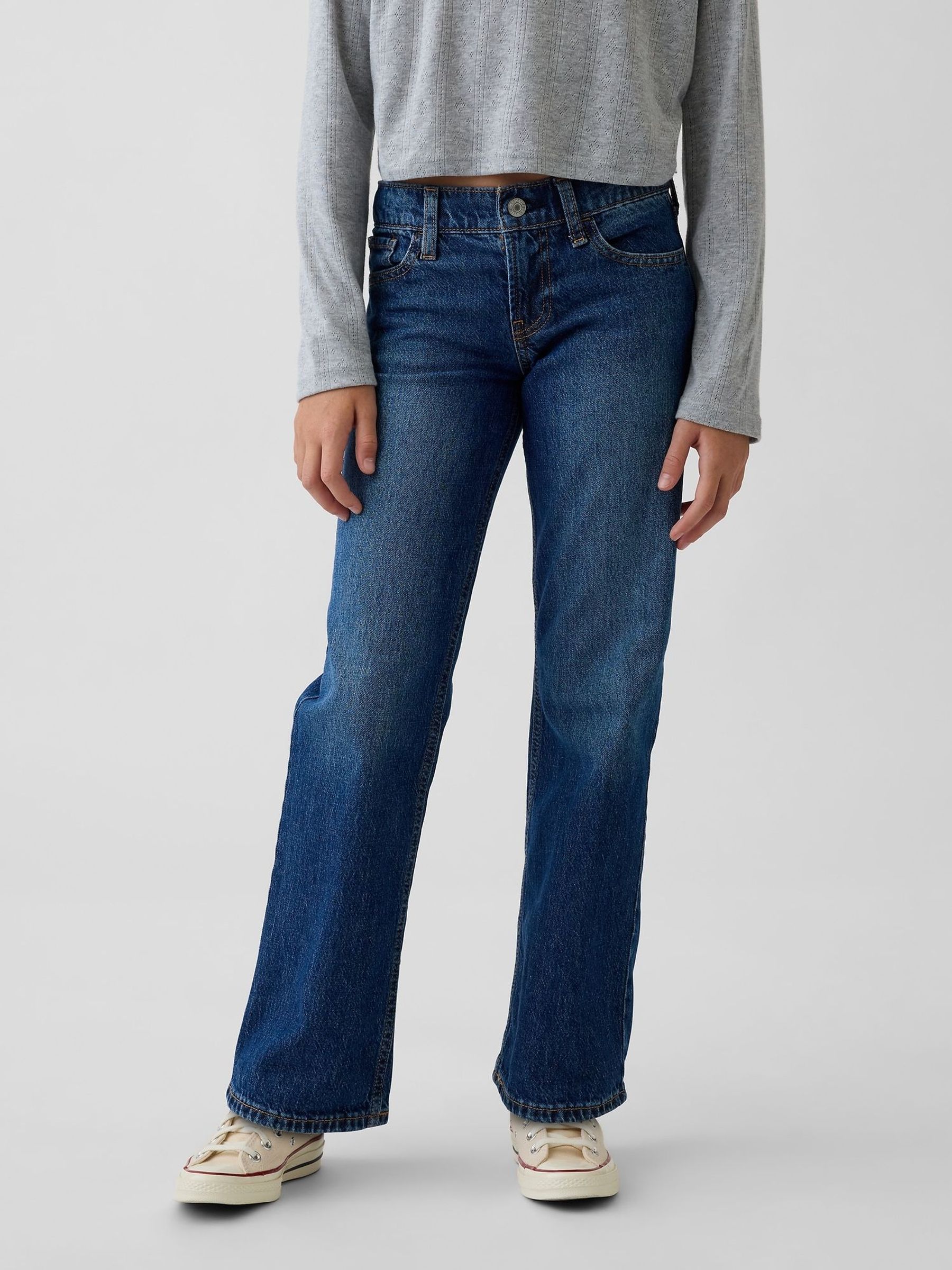 Dark Wash Blue - Straight Jeans