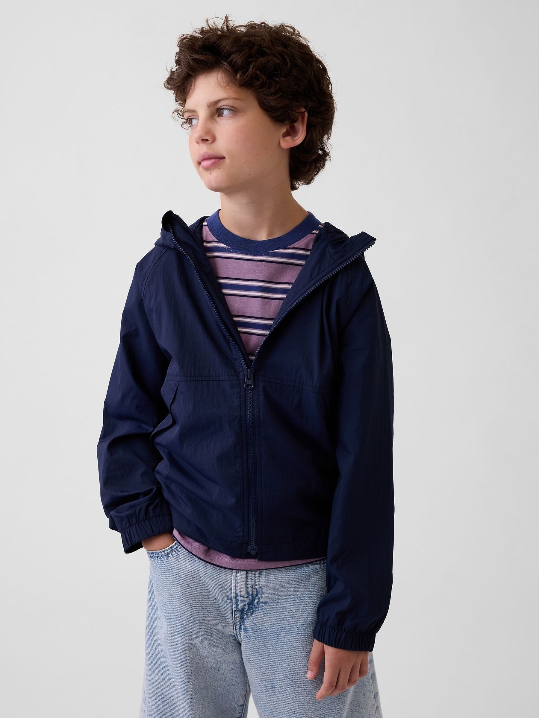 Navy - Relaxed Windbreaker