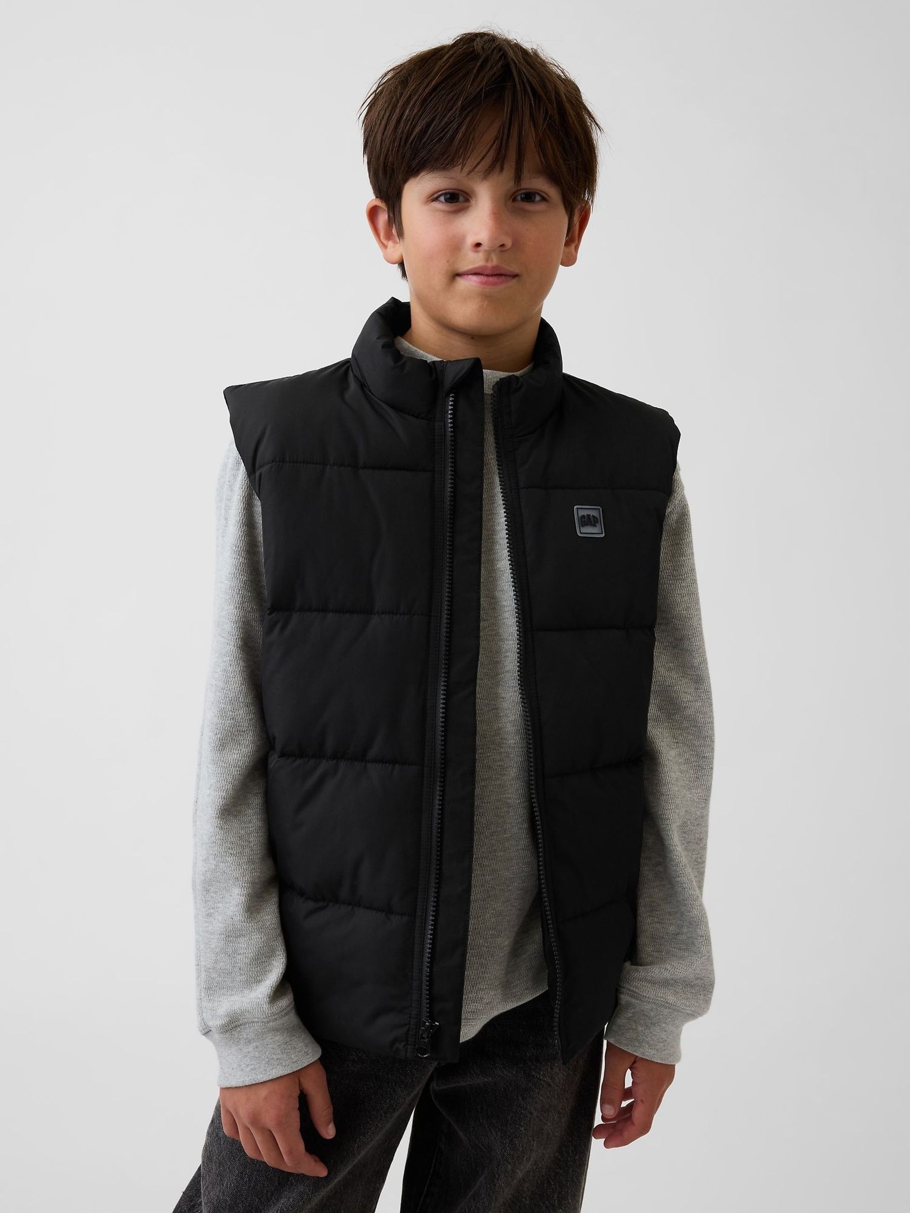 Black - Relaxed Puffer Gilet