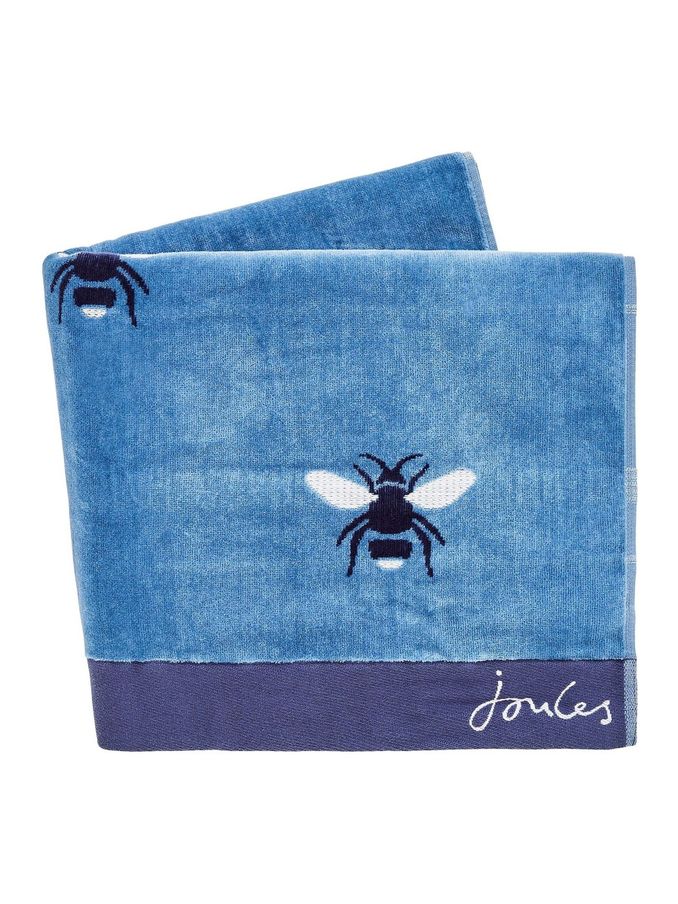 Pale Blue 100% Cotton Botanical Bee Towel (370176) | £12 - £36