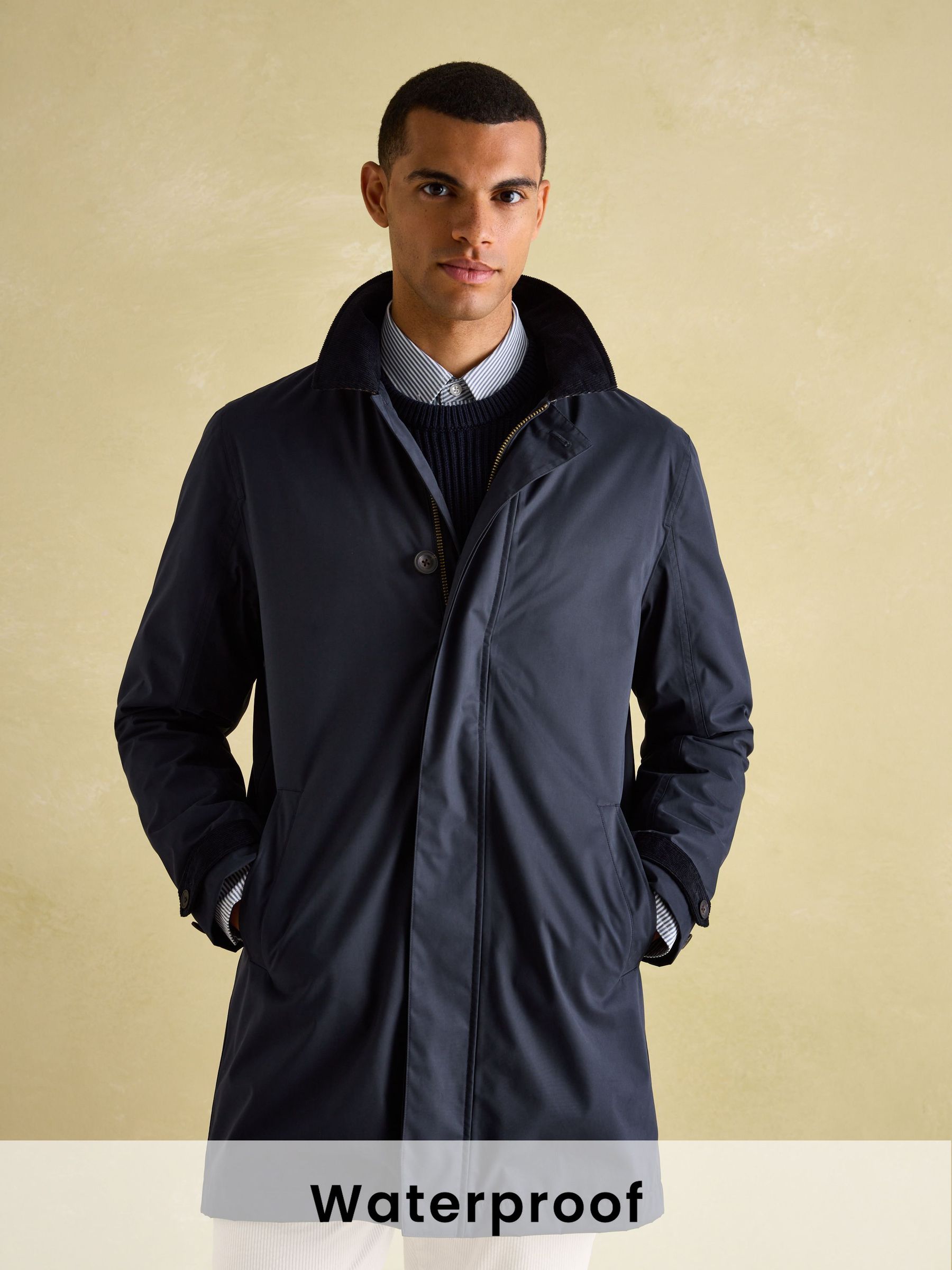 Sandford Navy Blue Waterproof Raincoat (373047) | £119