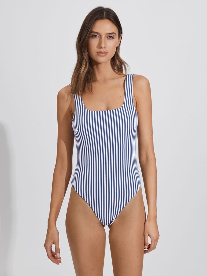 FELLA Striped Swimsuit in Blue Stripe (374890) | £132