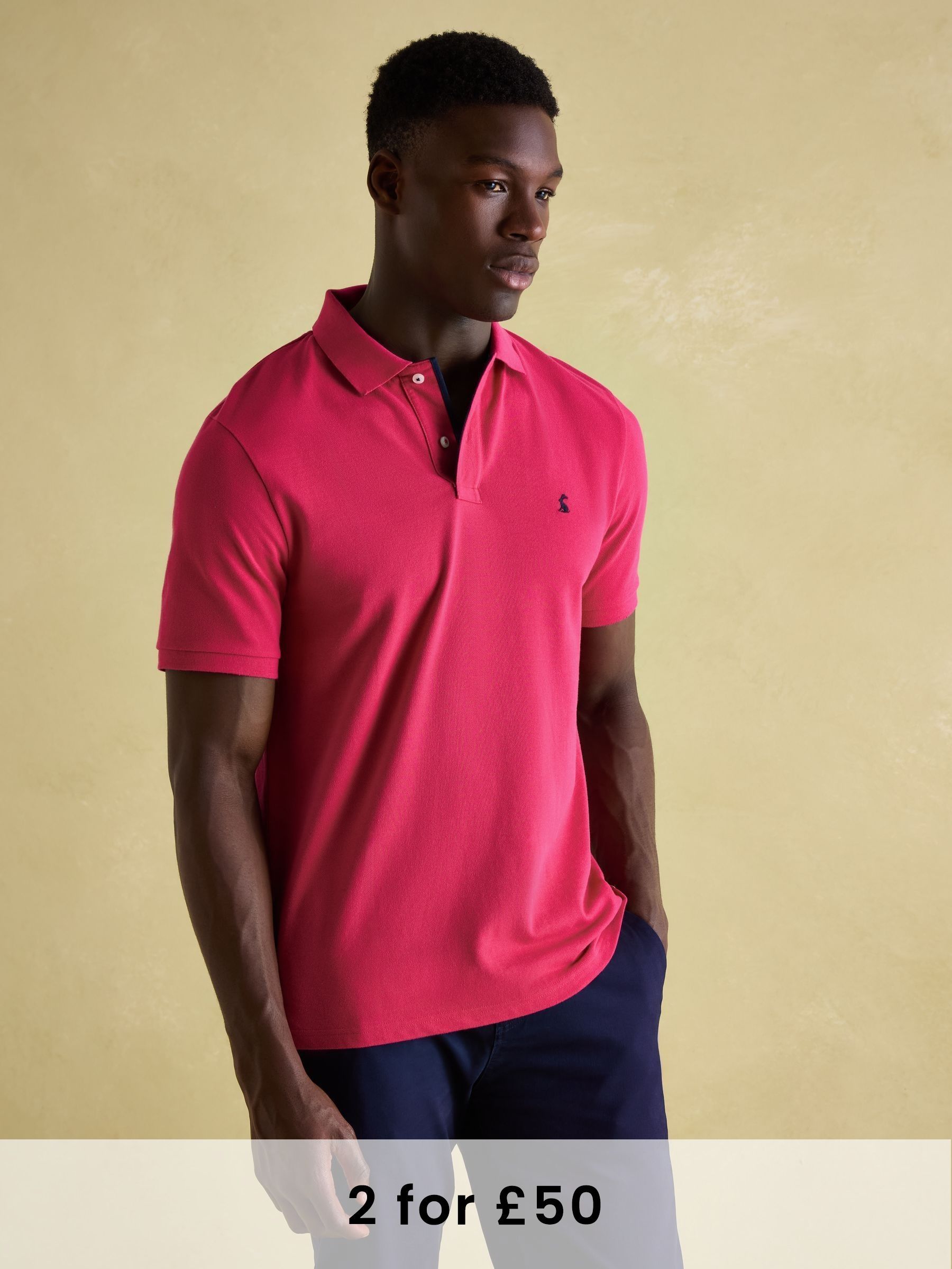 Woody Bright Pink Cotton Pique Polo Shirt (375420) | £30