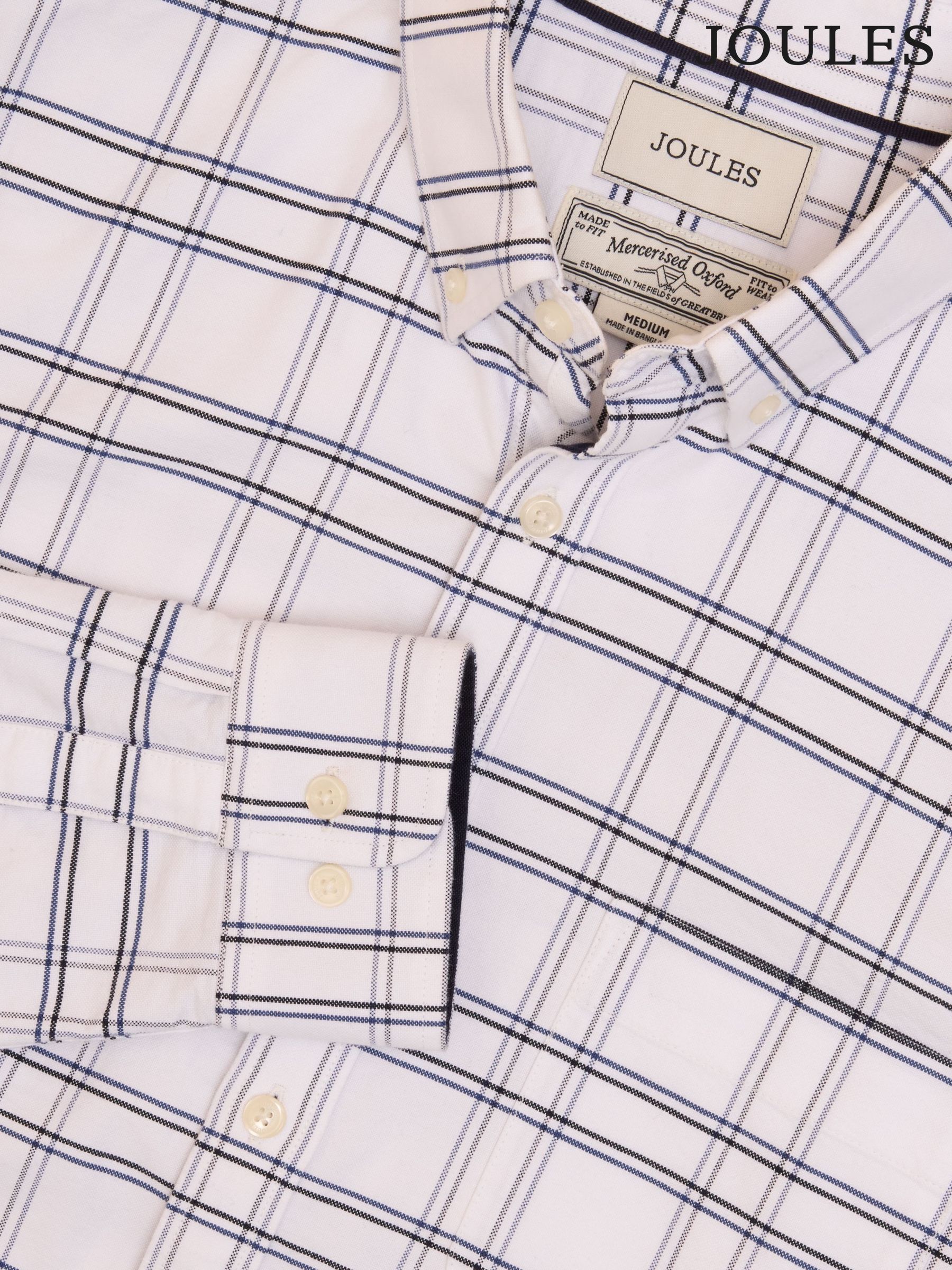Oxford White Check Long Sleeve Classic Fit Shirt (377171) | £49.50