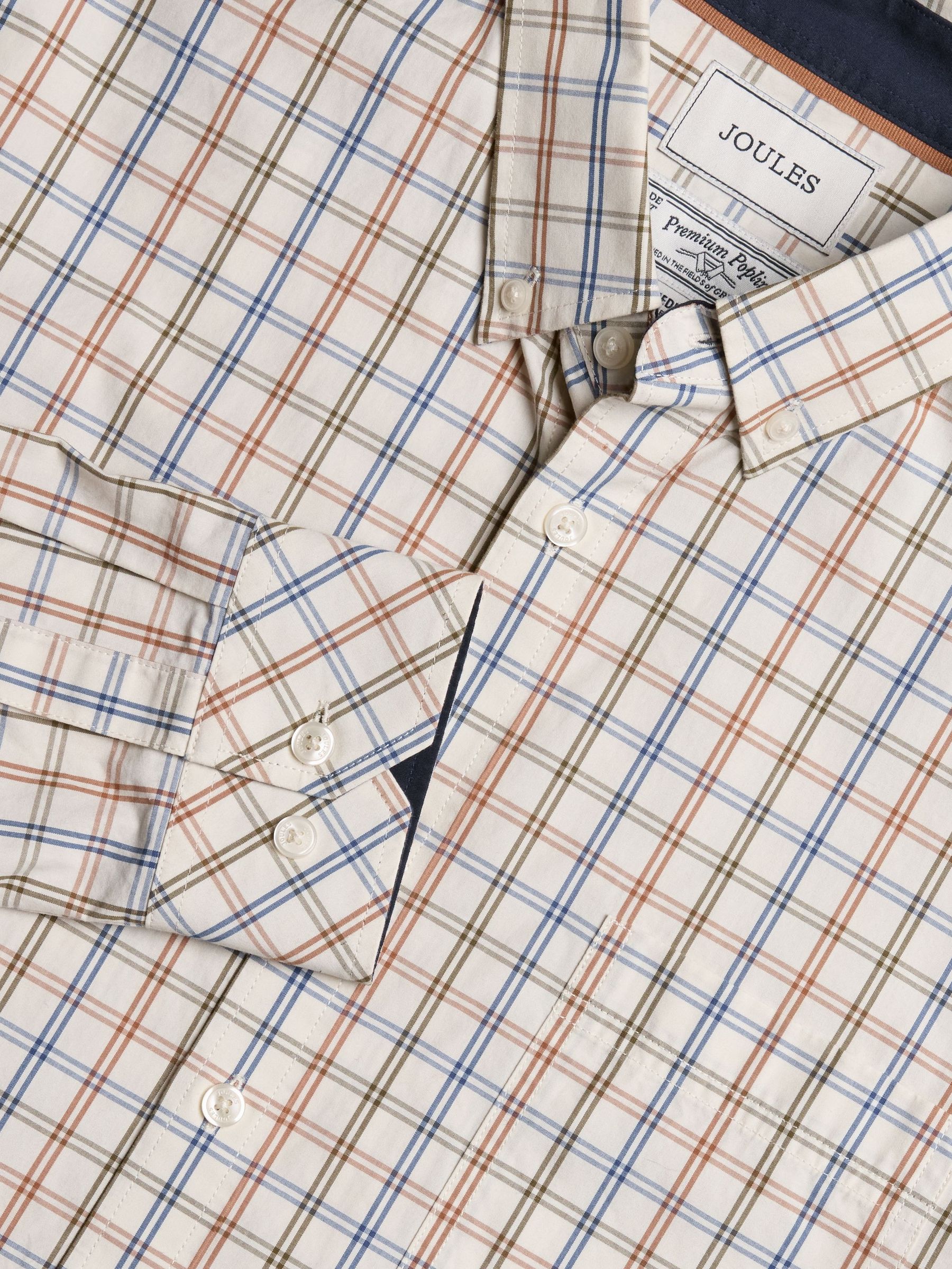 Poplin Cream Check Classic Fit Shirt (377260) | £45