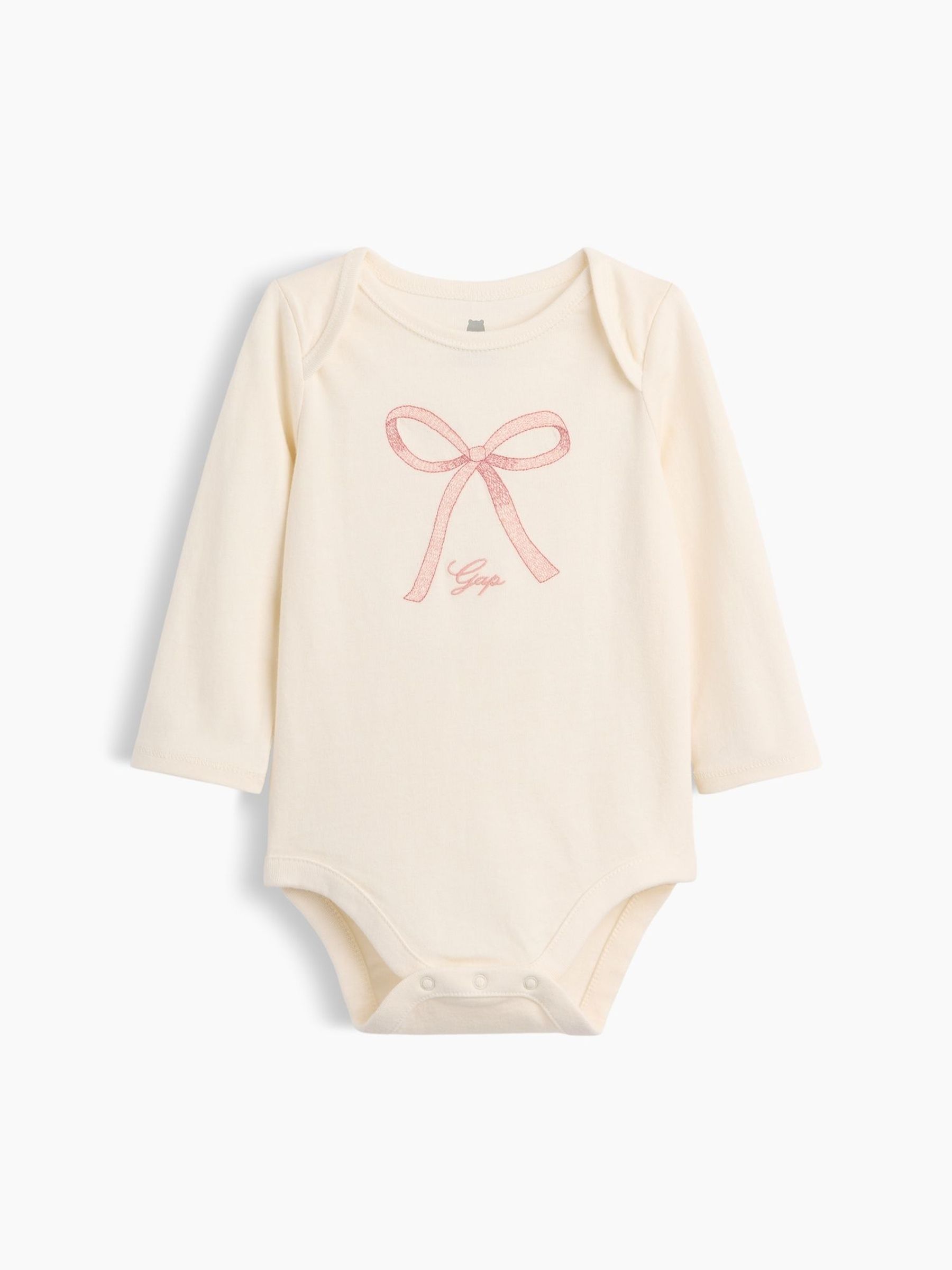 Pink Bow - Logo Long Sleeve Bodysuit