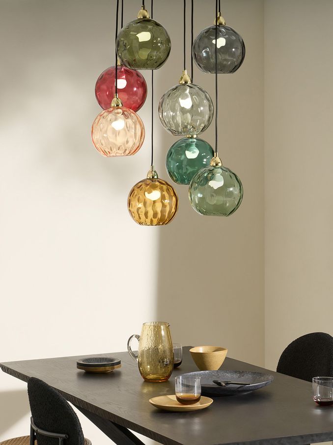 Ilaria 8 Light Cluster Pendant Ceiling Light in Green (393432) | £359