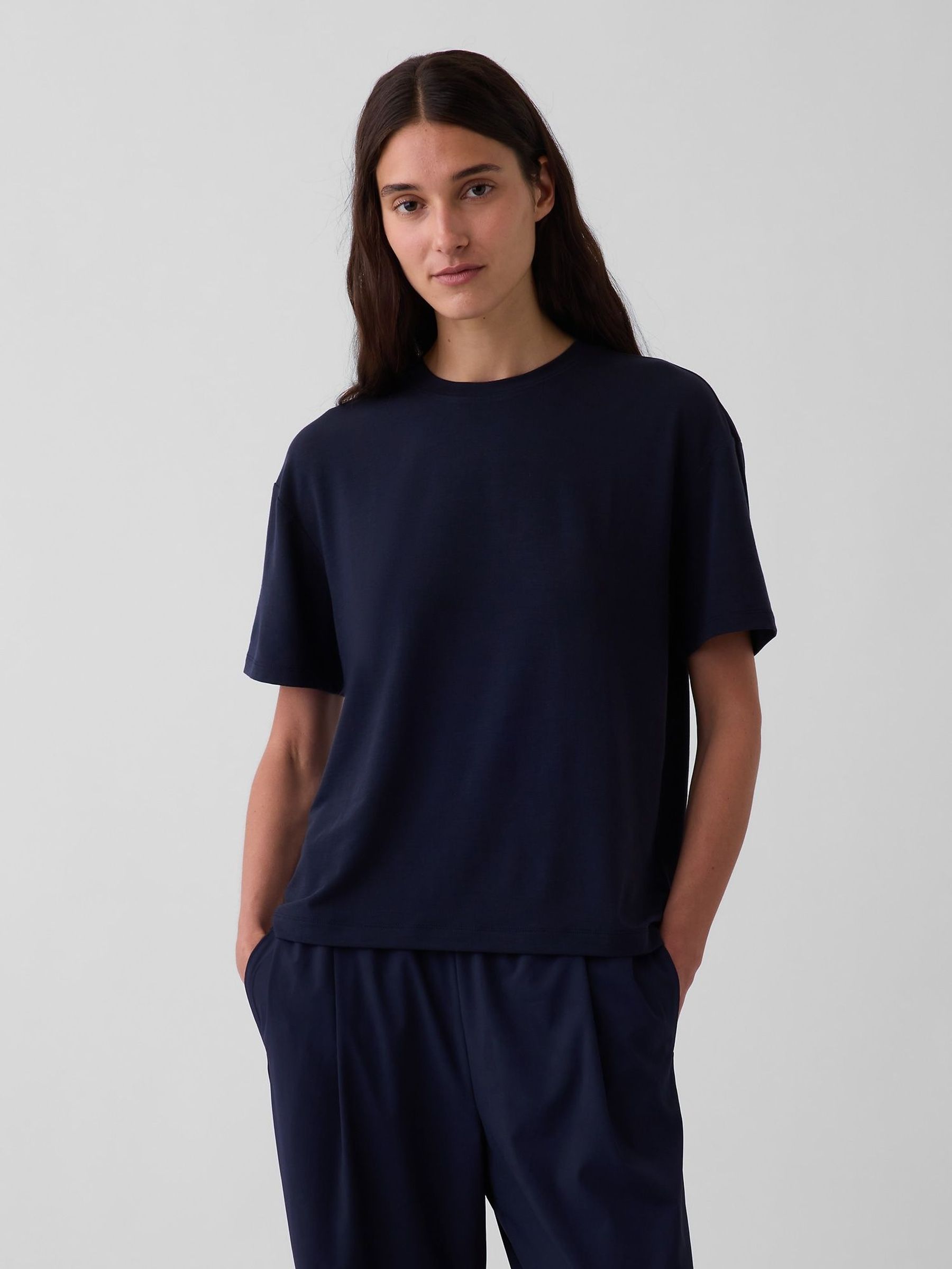 Navy - Gapfit Breathe Relaxed T-shirt