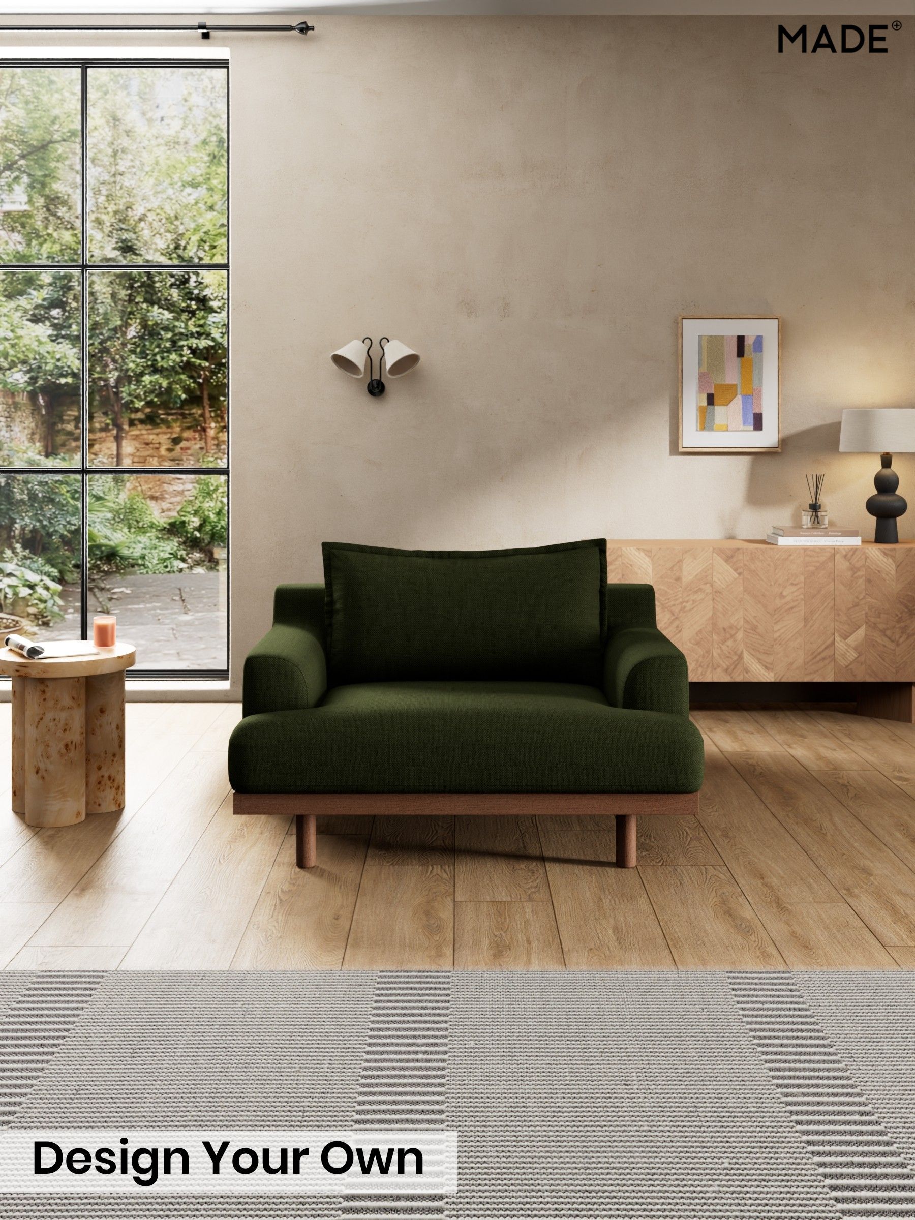 Basket Weave/Olive Green - Turin By Made