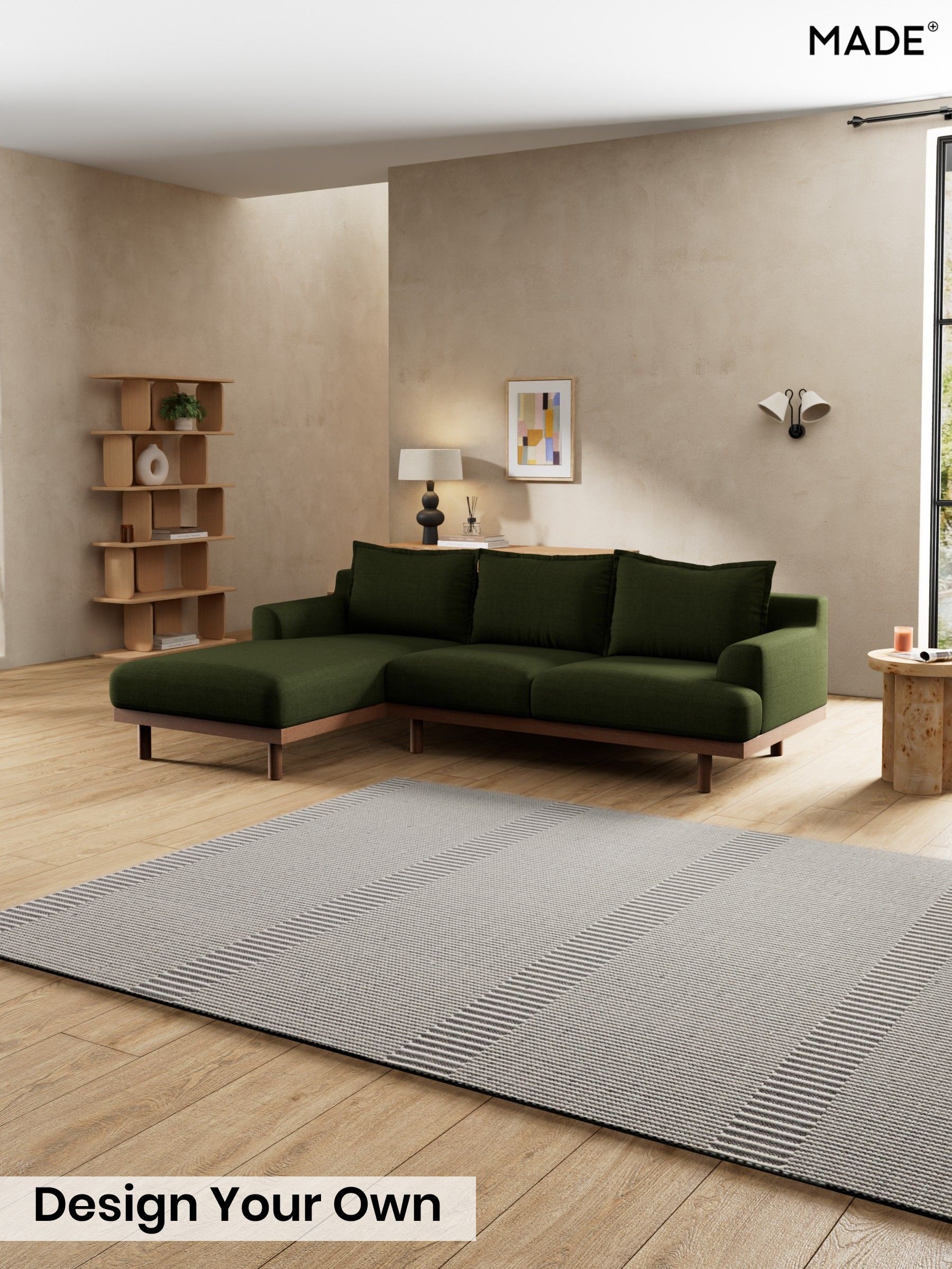 Basket Weave/Olive Green - Turin By Made
