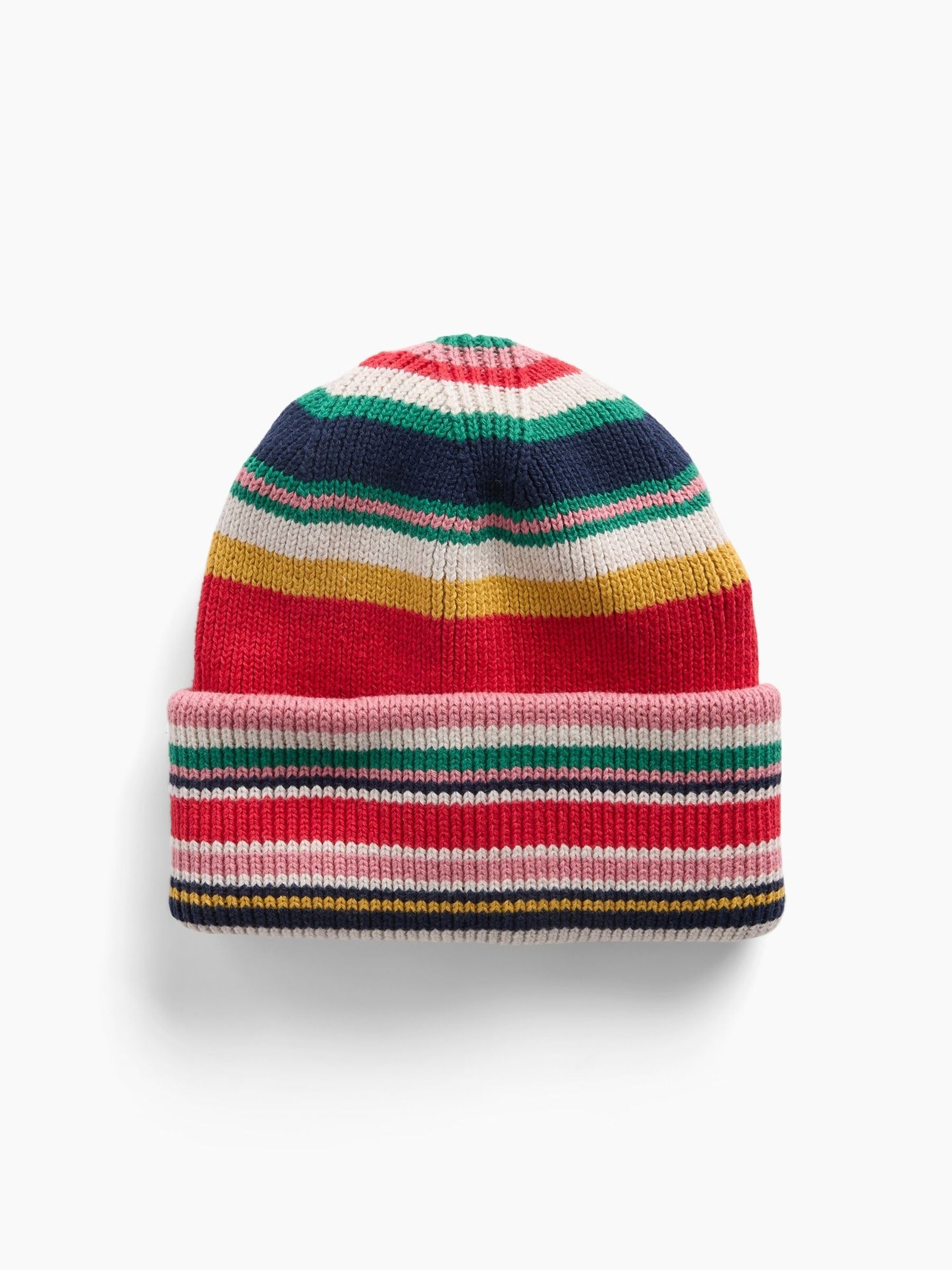 Red - Happy Stripe Beanie