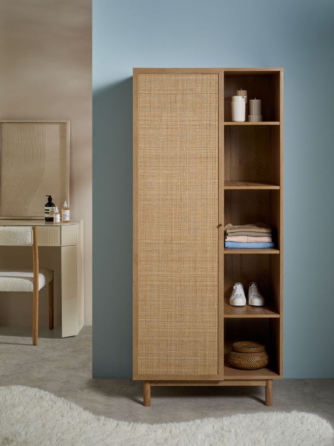 Pavia Rattan Double Wardrobe in Oak Effect (407796) | £499
