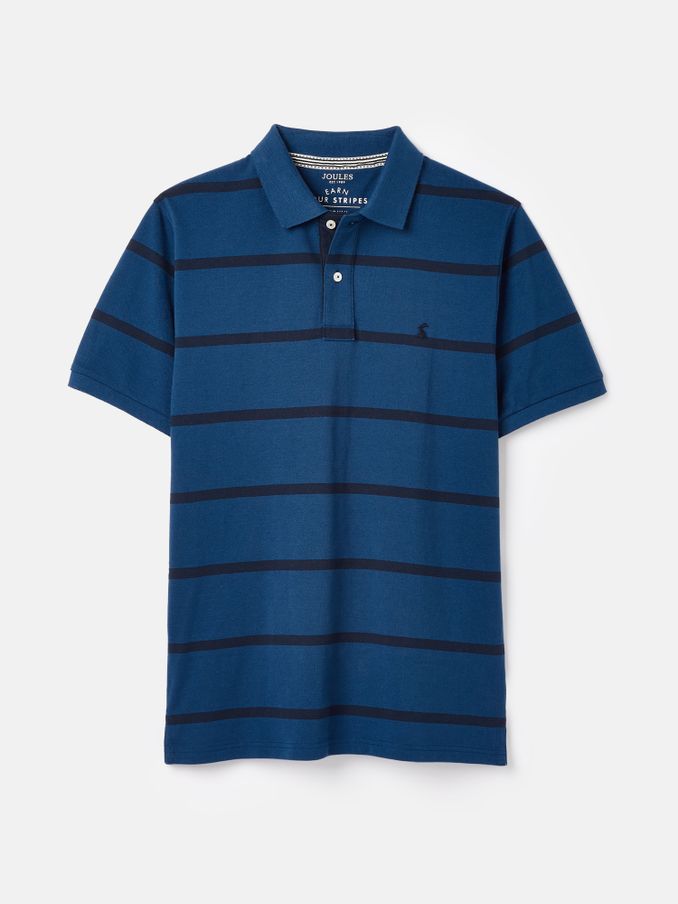 Filbert Blue Classic Fit Striped Polo Shirt (407884) | £19