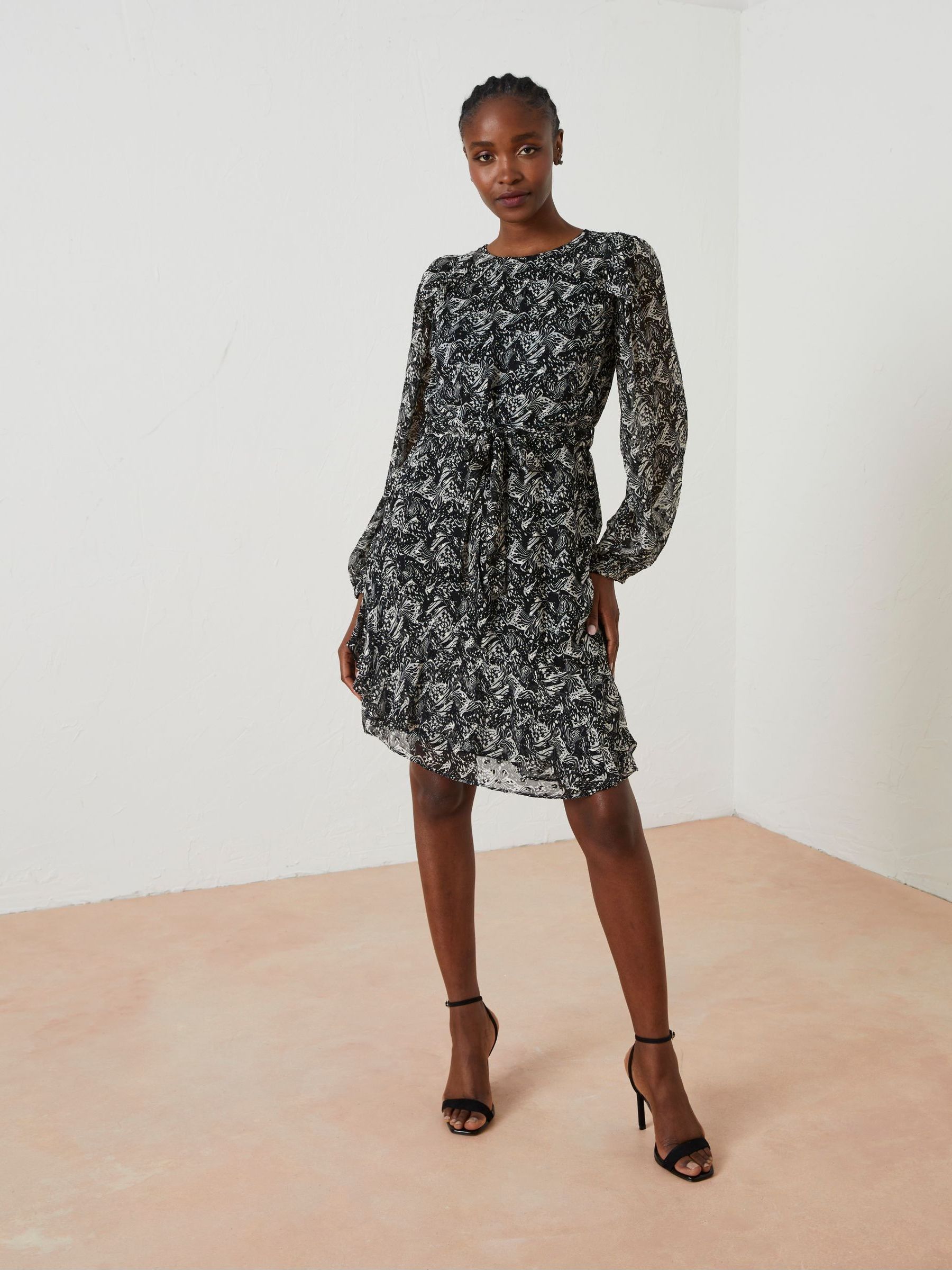 Black Charlotte Abstract Butterfly Dress (408965) | £52