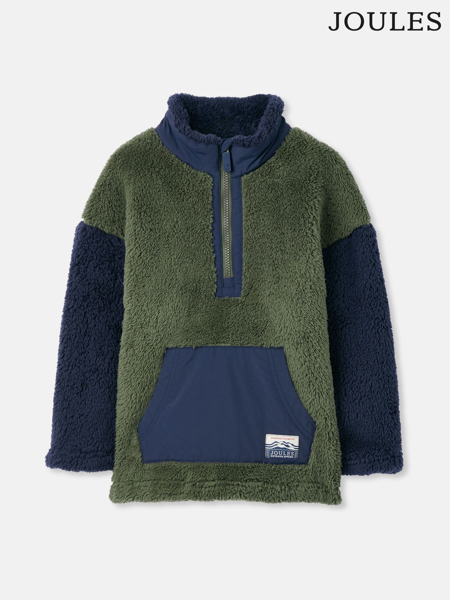 Boys' Always Cosy Green/Navy Half Zip Borg Fleece (418510) | £29 - £32