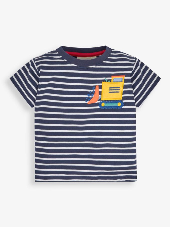 Navy White Stripe Navy & White Stripe Digger Pocket T-Shirt (420159) | £16