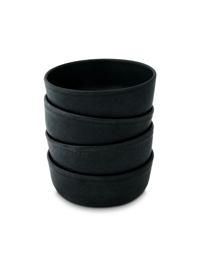 Curateology Set of 4 Charcoal LoHo Reactive Glaze Cereal Bowls (424949) | £55
