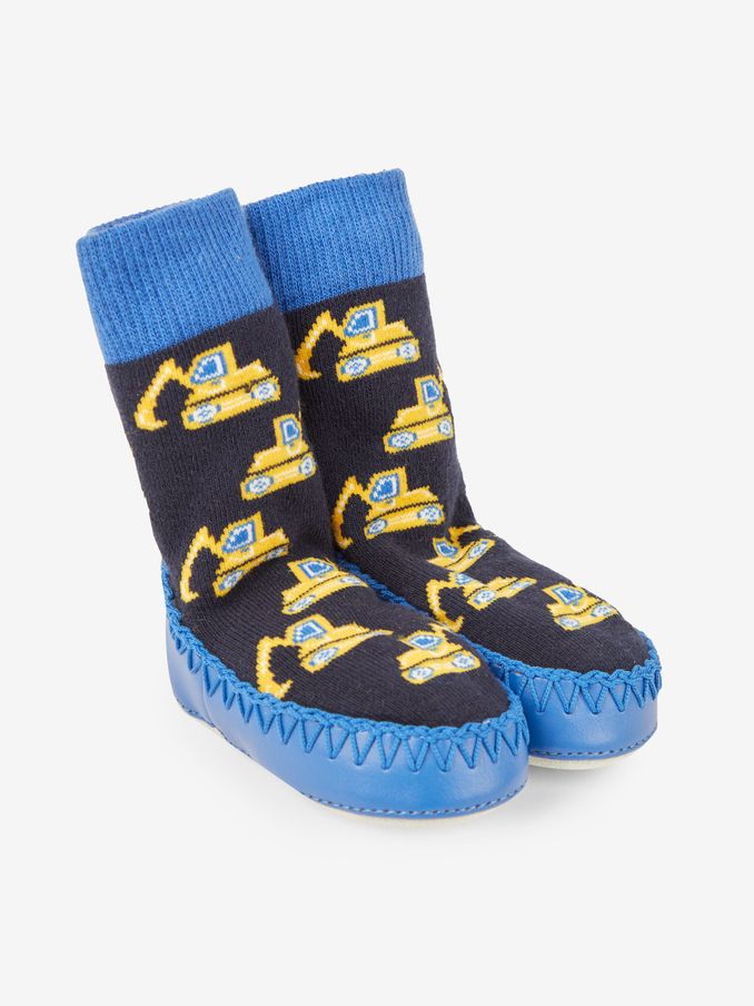 Cobalt Blue Moccasin Slipper Socks (429849) | £12.50