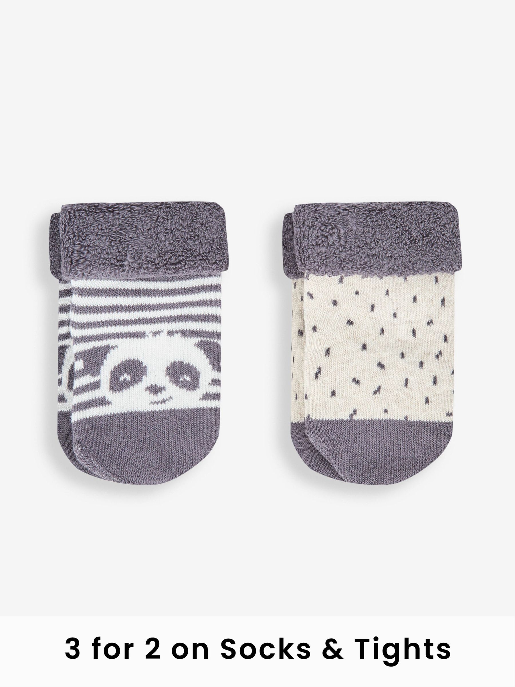 Cream Panda 2-Pack Baby Socks (434699) | £7.50