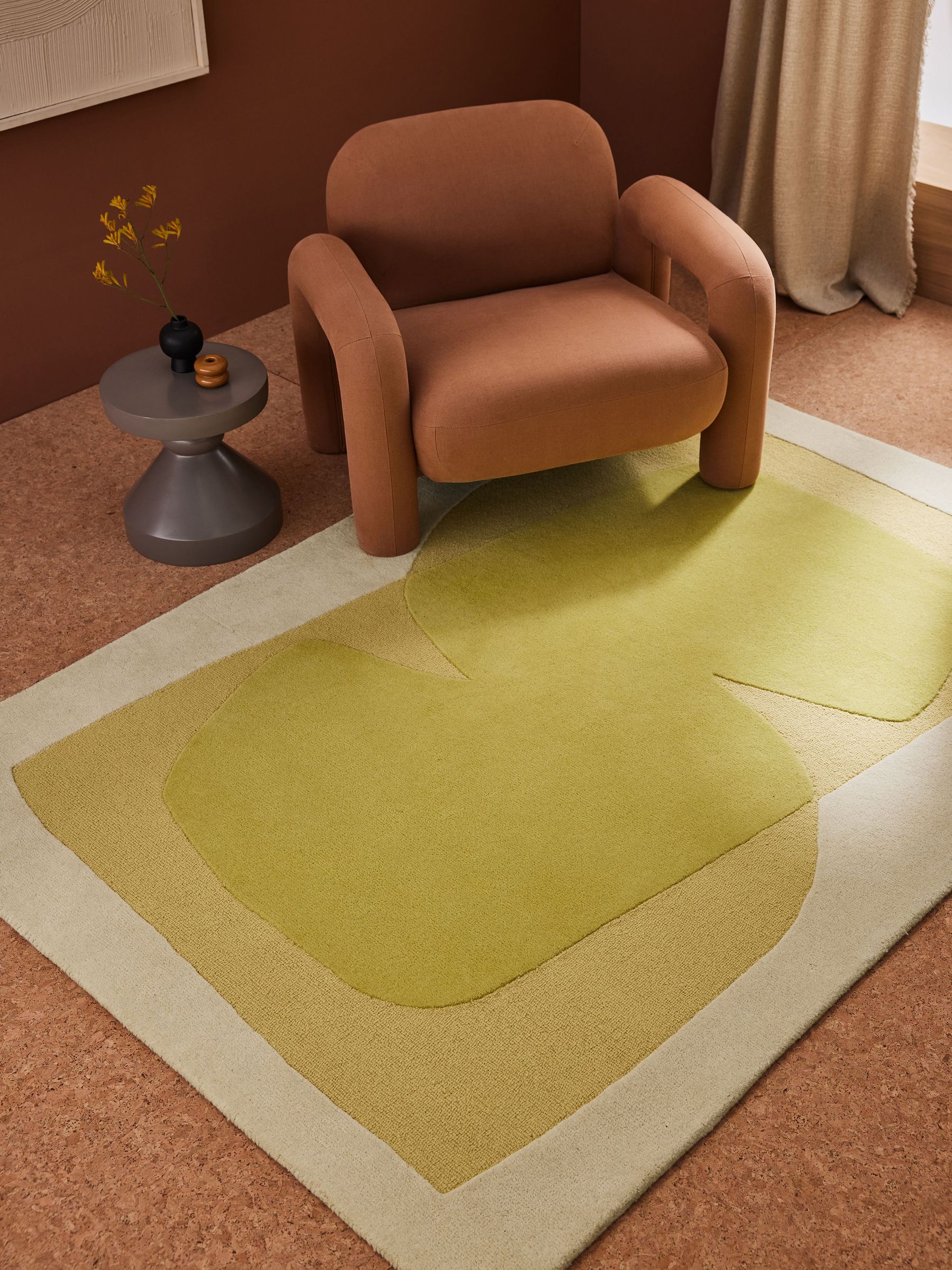 Kinney Wool Rug in Yellow (436092) | £90 - £360