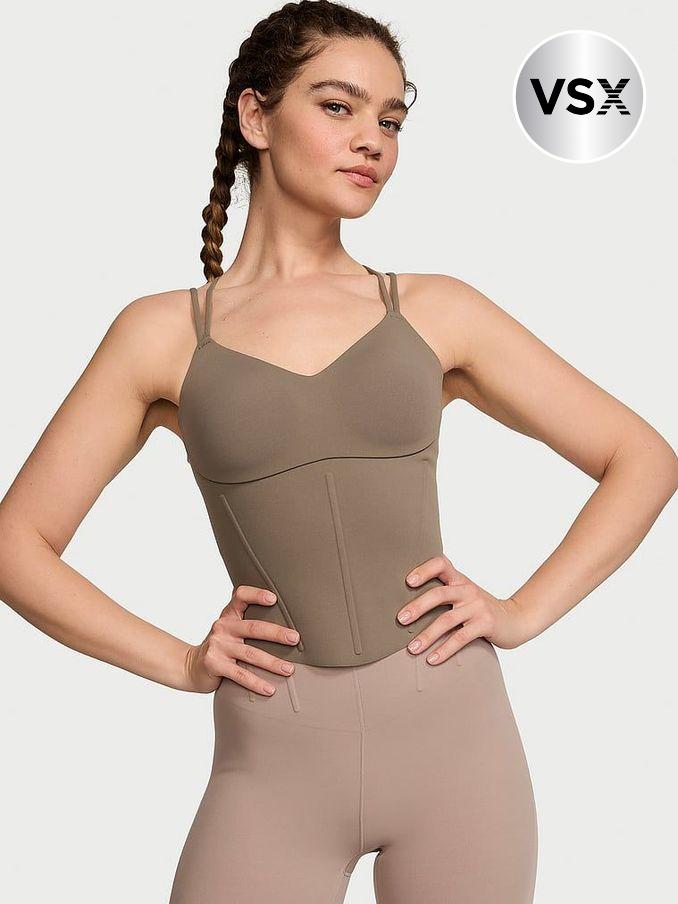 Terra Olive Green VS Elevate Corset Tank Top (437274) | £45