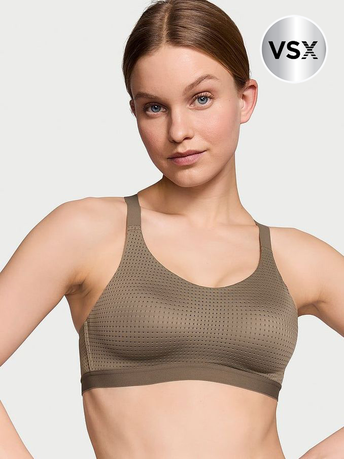 Terra Olive Green Lightweight Mesh Medium Support Sports Bra (437275) | £45