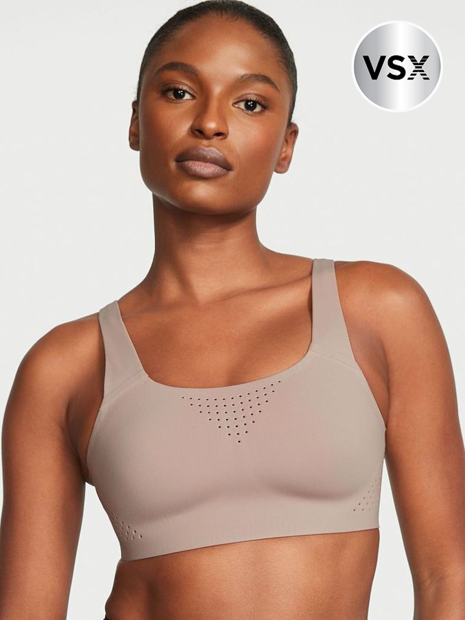 Candlelight Rose Pink Back Close Featherweight Max High Support Sports Bra (437293) | £45