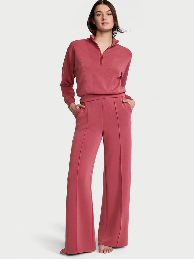 Deep Rose Pink Modal Wide Leg Jogger (437322) | £22
