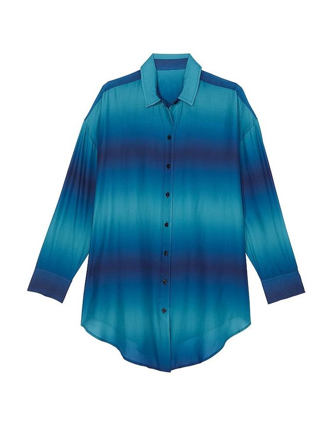Blue Ombre Rayon Boyfriend Dress (437427) | £24