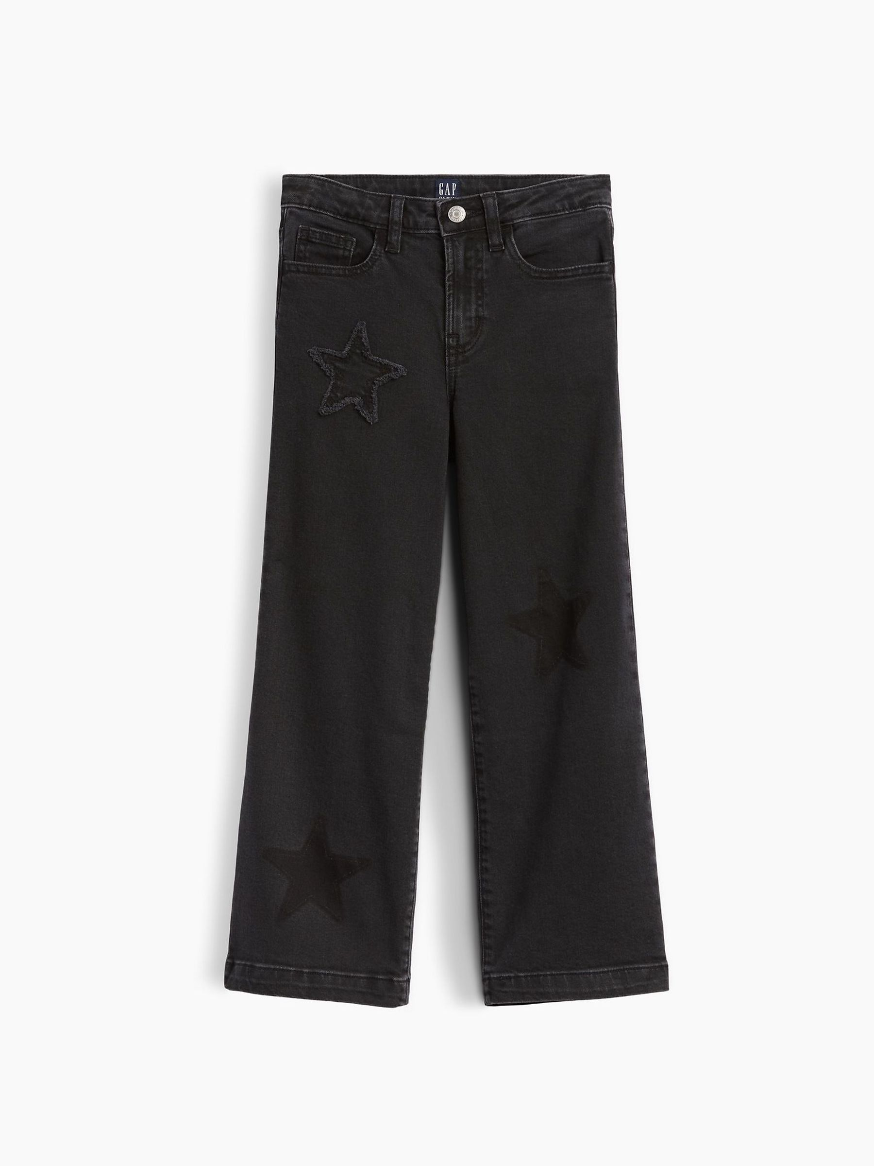 Black Star - High Waisted Wide-leg Ankle Jeans