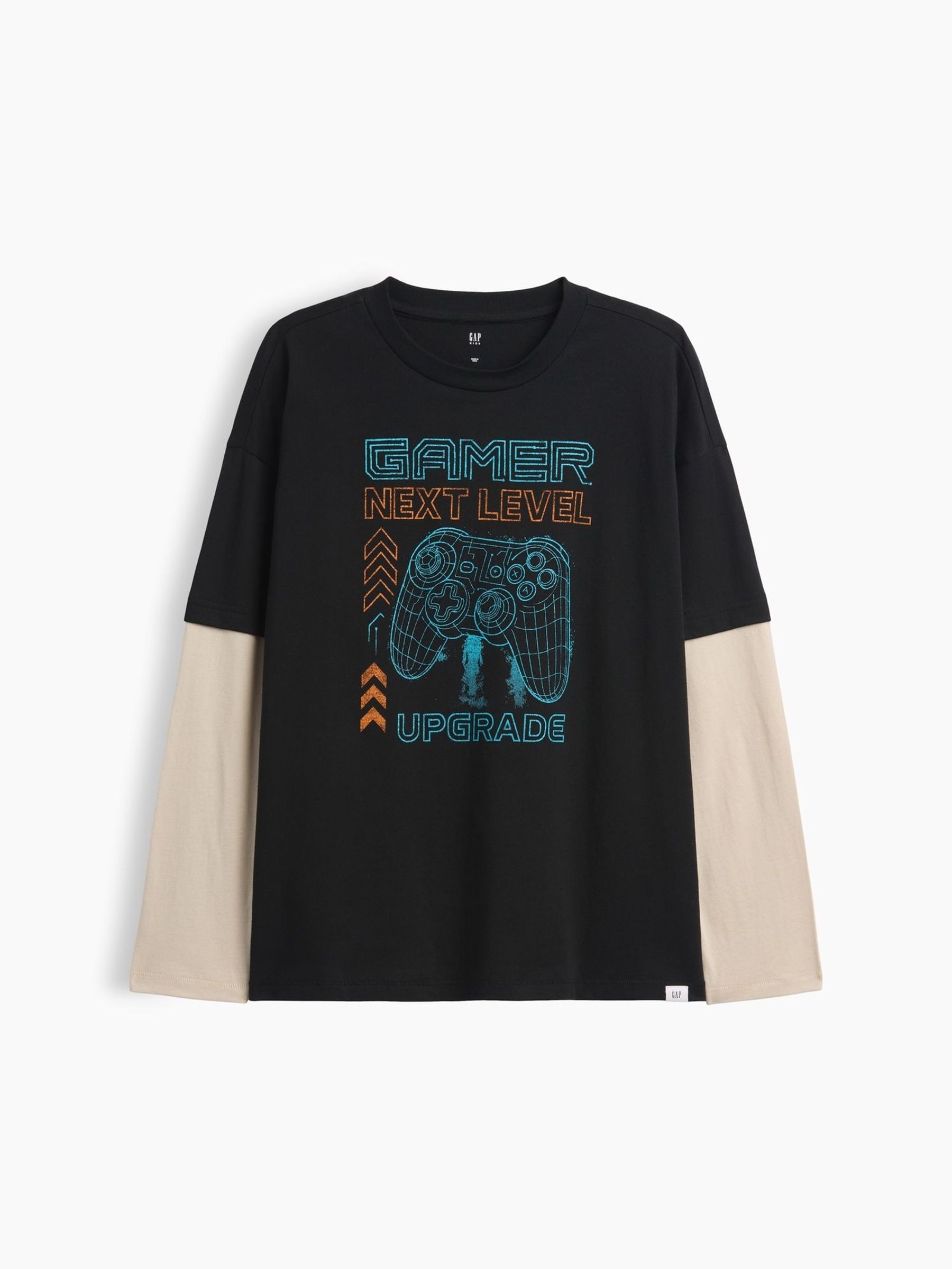 Black Gaming - Relaxed Graphic Long Sleeve T-shirt