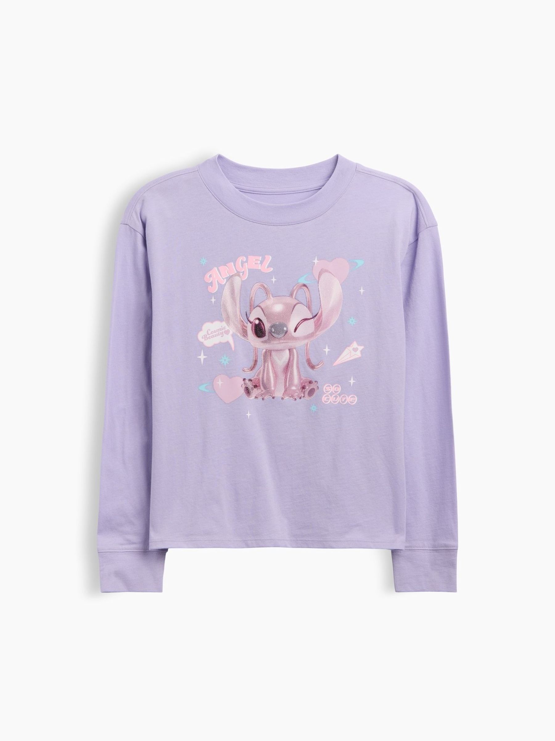 Purple - Disney Lilo And Stitch Oversized Graphic T-shirt