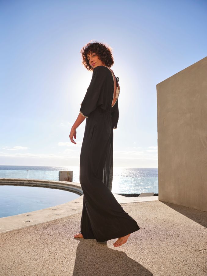 Selene Black Beach Jumpsuit (449060) | £22