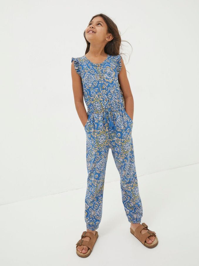 Blue Aztec Jersey Printed Jumpsuit (450215) | £14