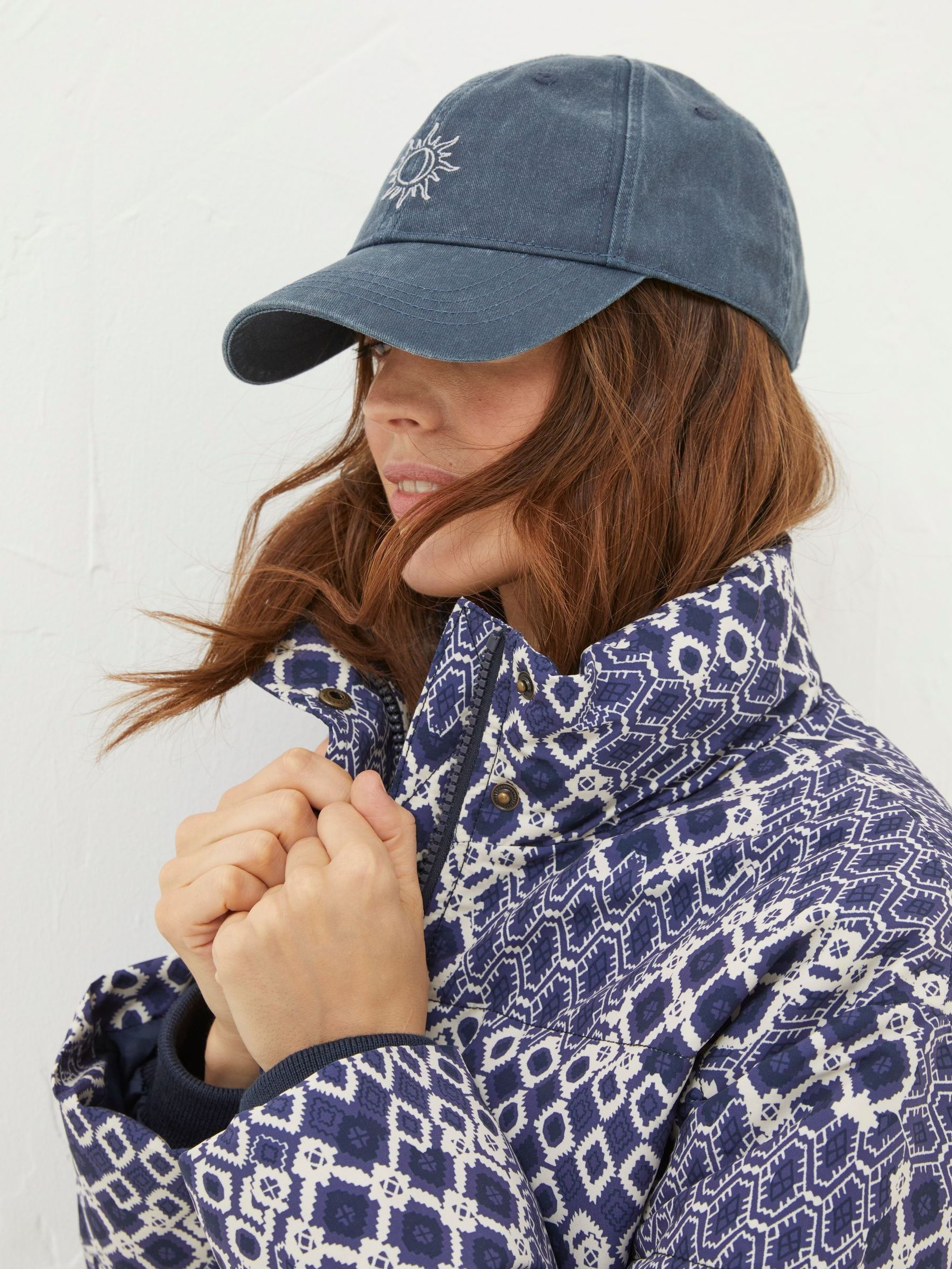 Blue Embroidered Sun Cap (450777) | £18