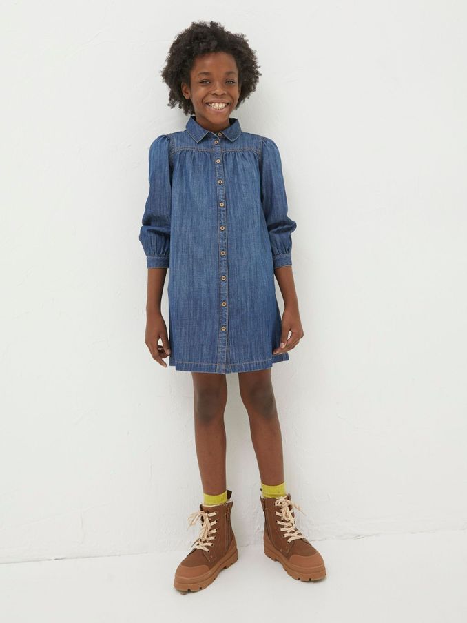 Blue Denim Shirt Dress (451022) | £12