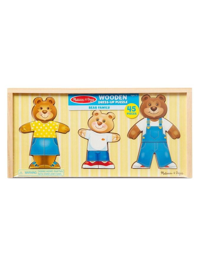 Melissa & Doug Wooden Bear Family Dress Up Puzzle (484510) | £16