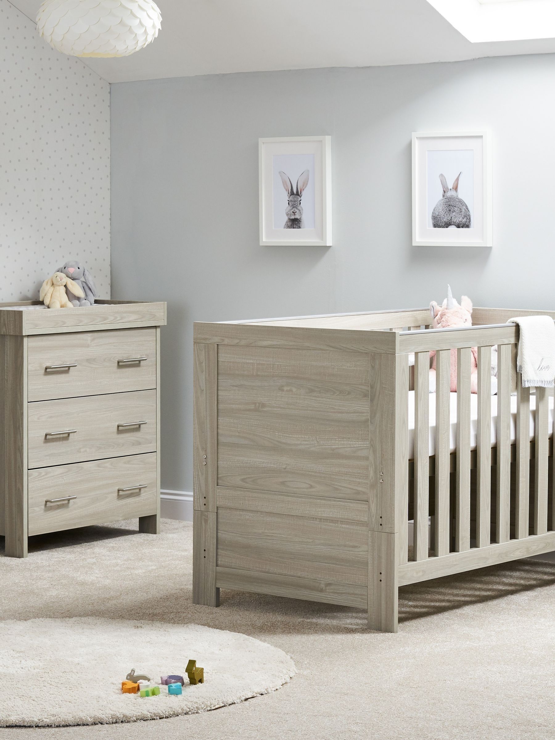 Obaby Grey Wash Nika Nursery Furniture Set 2 Piece (484989) | £455