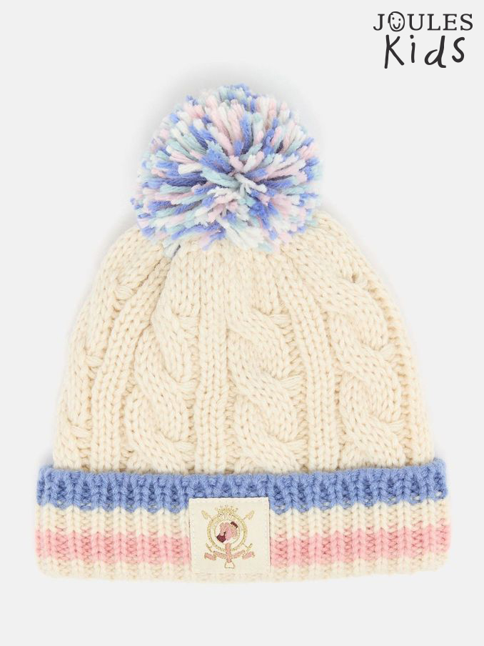 Girls' Hattie Cream Bobble Hat (498472) | £14.95