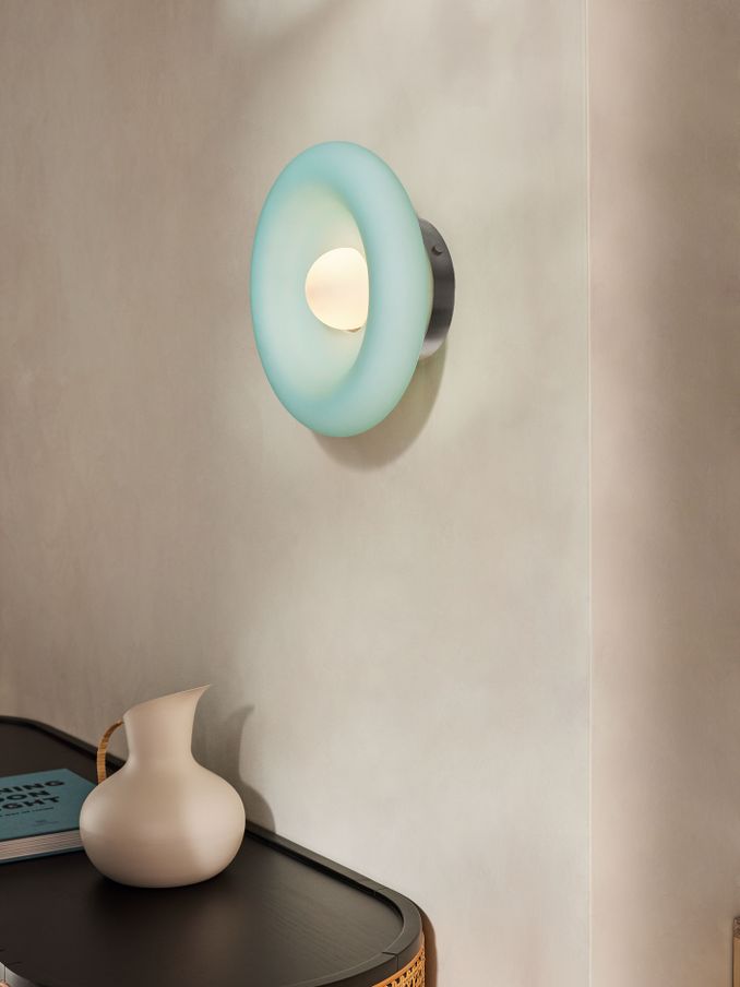 Uriel Wall Light in Light Blue (501409) | £85