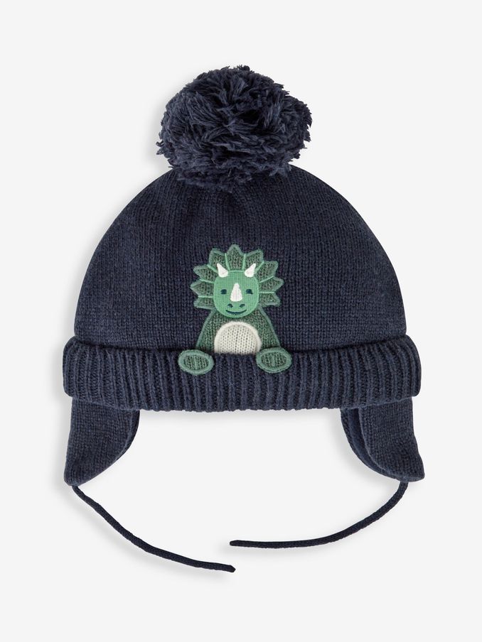 Navy Blue Appliqué Bobble Hat (508796) | £8